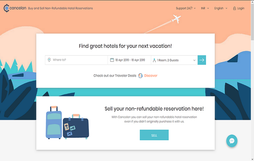 CancelOn Hotel Booking Portal screenshot 1